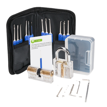 SUS304 Material Lock Pick Set - 17pcs locksmith أدوات مع قفل