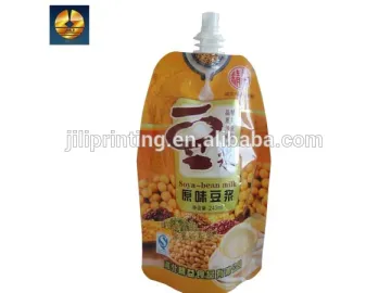 Widely Use clear drink stand up spout pouch/biodegradable bottle shaped pouch