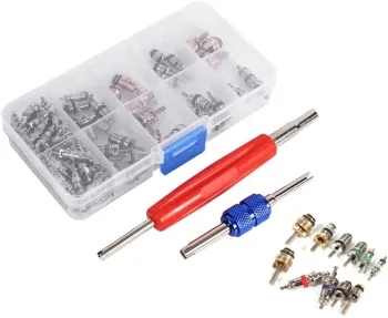 Car A/C Refrigerant Valve Stem Cores Remover Tool Assortment