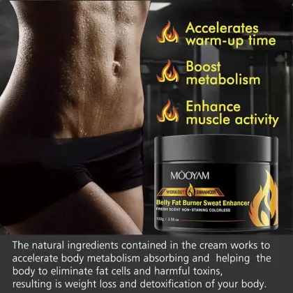 Sweat Cream Fat Burn Gel for Belly Shaping Slimming Workout Enhancer