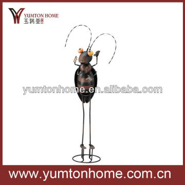 Metal garden decoration cute insect stake