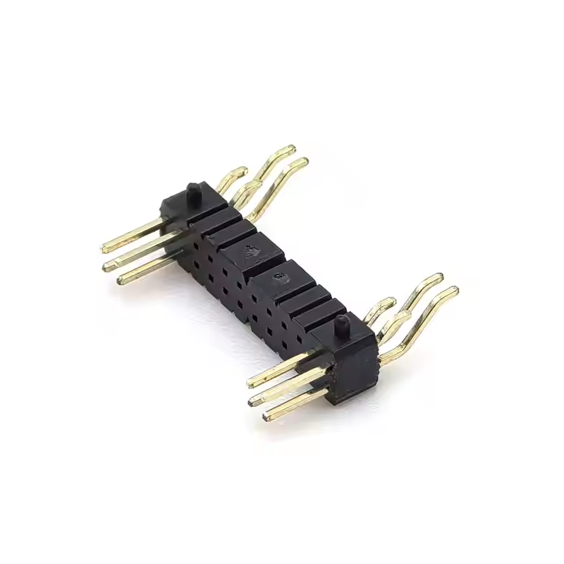 1.27mm Pitch Pin Header Dual Row Right Angle SMT SQ0.4mm H2.5mm 212P (1)