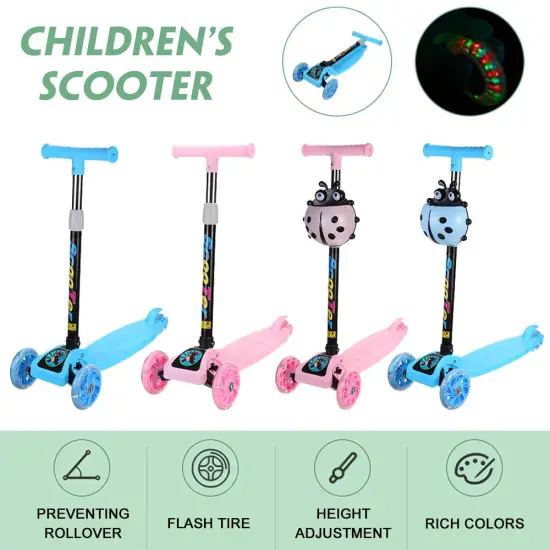 Balance Bike Children's Scooter Kids Scooter Folding Flash Tire Children's Tricycle Scooter for Kids Ride On Cars