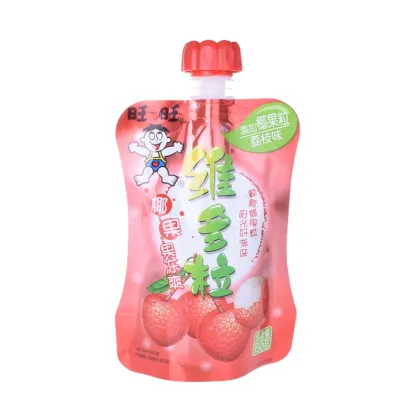 offset printing plastic zip lock spout drink pack