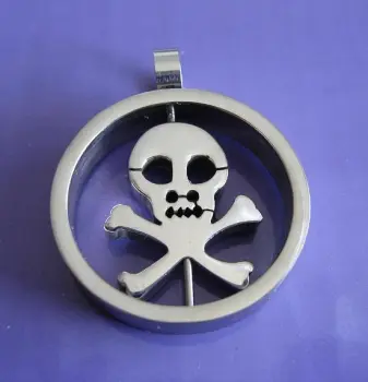 Gothic Rolling Skull Head Stainless Steel Pendant SSP108