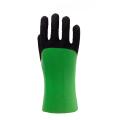 Флуоресцентные перчатки GreenPVC. Отделка из черной пены