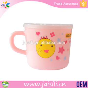 Best Selling Plastic Water Mik Shake Baby Cartoon Cup With Lid