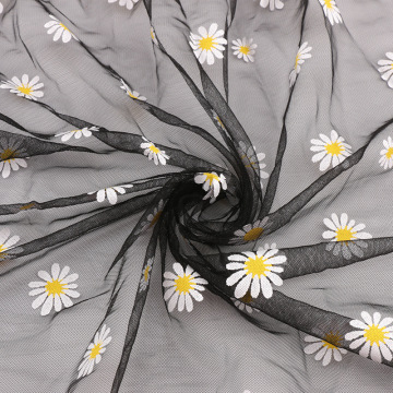 Muti-color daisy chrysanthemum design mesh