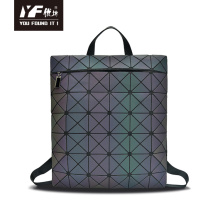 Custom waterproof holographic luminous geometric kids backpack geometric backpack waterproof school student book bags custom