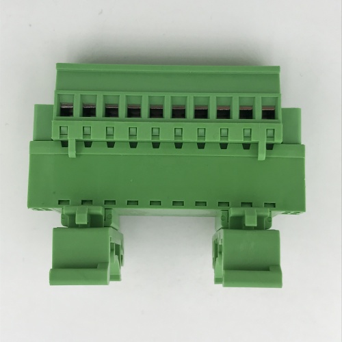 Din rail mounted terminal block with fixed screws