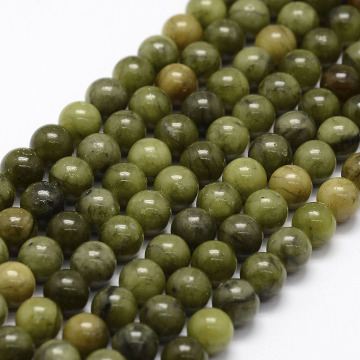 6mm Taiwanese Natural Chinese Jade Beads - PandaHall Collection