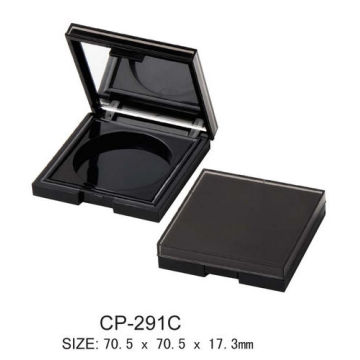 Plastic Square Cosmetic Compact Case With Round Pan