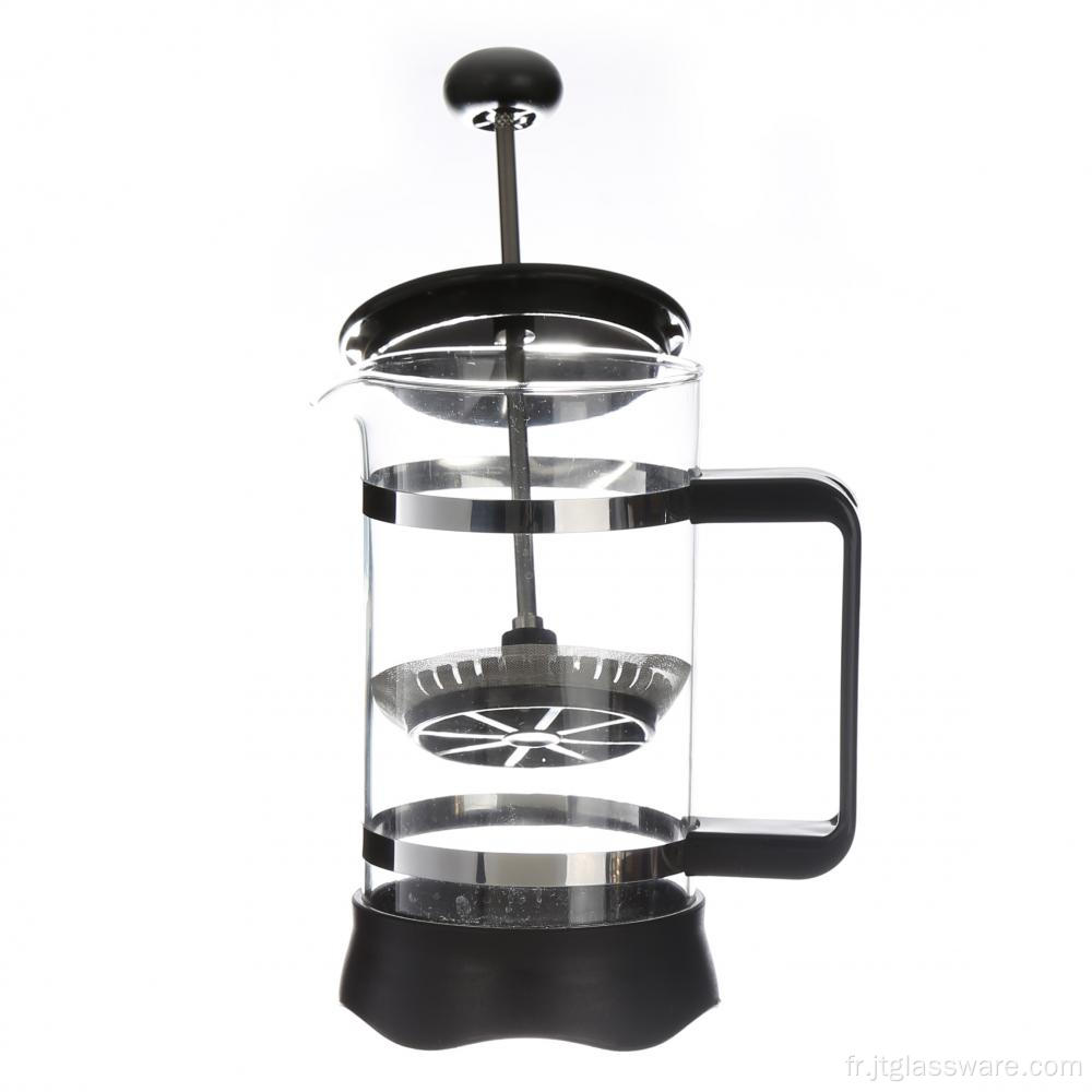 Cafetière à pression française en borosilicate résistant à la chaleur