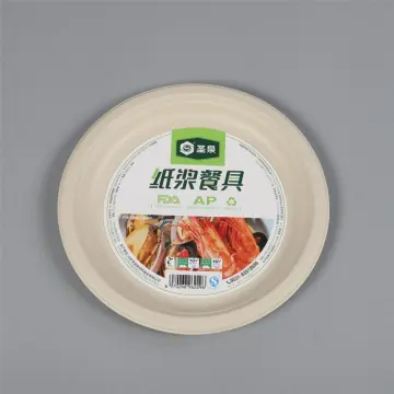 Sugarcane Bagasse Paper Pulp Mould Biodegradable Plates Bulk Disposable Plates