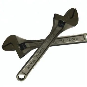 Chrome Vanadium Matte Nickel Plated Adjustable Wrench