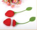 Red Strawberry Infuser Soft Tea Strainer silikon bag