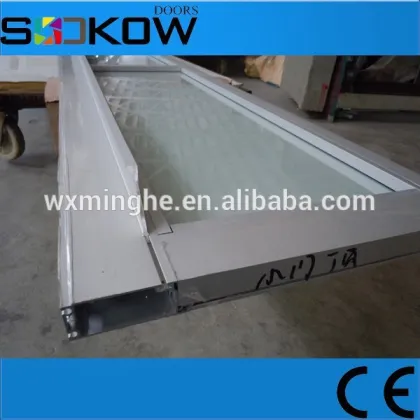 aluminum tempered glass insert sectional garage door