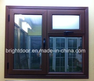 Aluminium Tempered Glass Casement Windows with Fly Screen Price