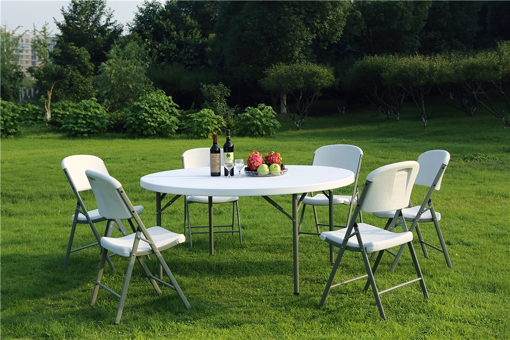 Outdoor Round Plastic Foldable Table