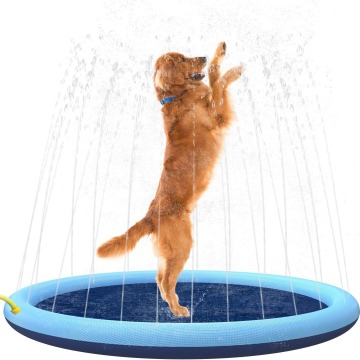 MOFESIPI Splash Sprinkler Pad for Dogs - Thicken Dog Swimming Pool with Sprinkler Pet Outdoor Play Water Mat Toy