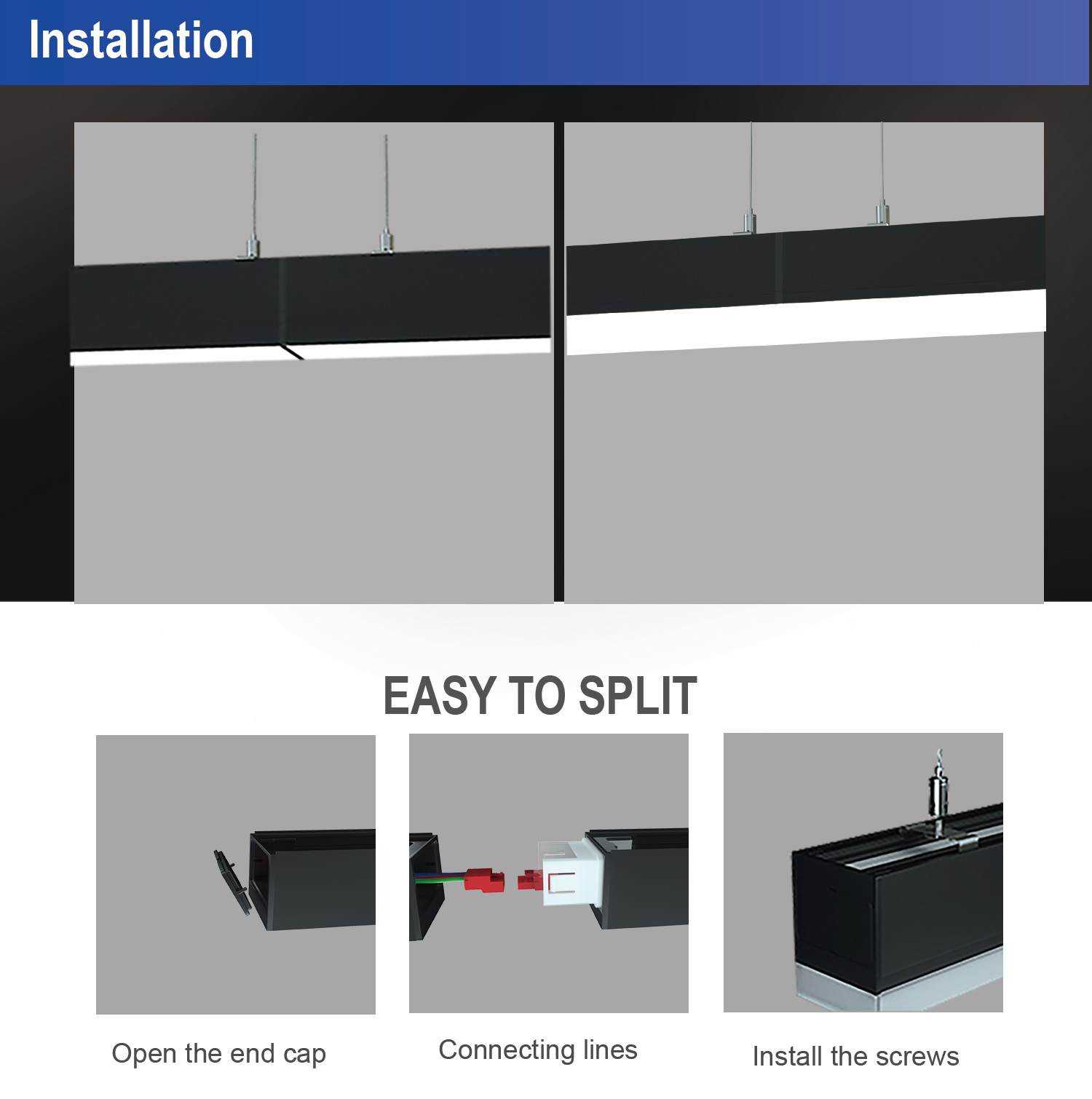 modern linear light fixture