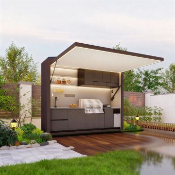 Compact Multi-Use Folding House for Wilderness Cooking