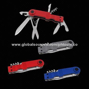 Multifunction Pocket Knives with Aluminum Handle, 103mm Length Closed