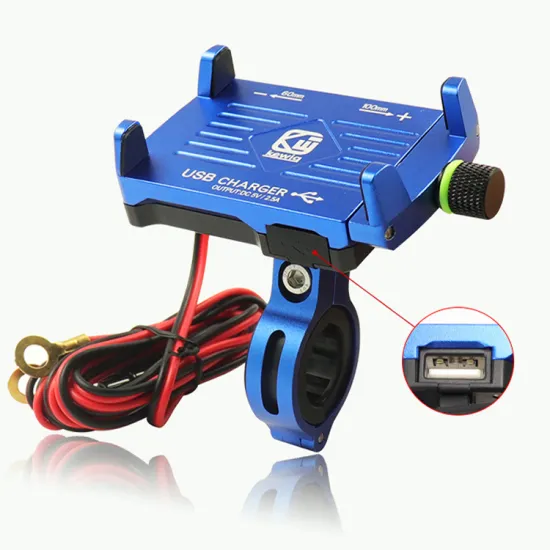 Anti-Slip Universal Phone Holder for Bike/Motorcycle with USB Charging