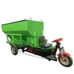 Three wheels vehicle feed spreader / Feed spreader / Mixer feeder vehicle / Manure Spreader / Tractor Fertilizing Machine