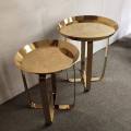 İtalyan minimalist lüks tasarım titanyum altın ev farklı boyutta sehpa kullanın