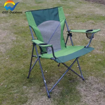 Portable Outdoor Beach and Camping Chair: Foldable, Reclining with Cup Holder for Fishing and Picnics