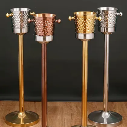 Good Quality Gold-Crafted Ciroc Champagne Cooler: A Modern Stainless Steel Ice Bucket for Stylish Beverage Serving