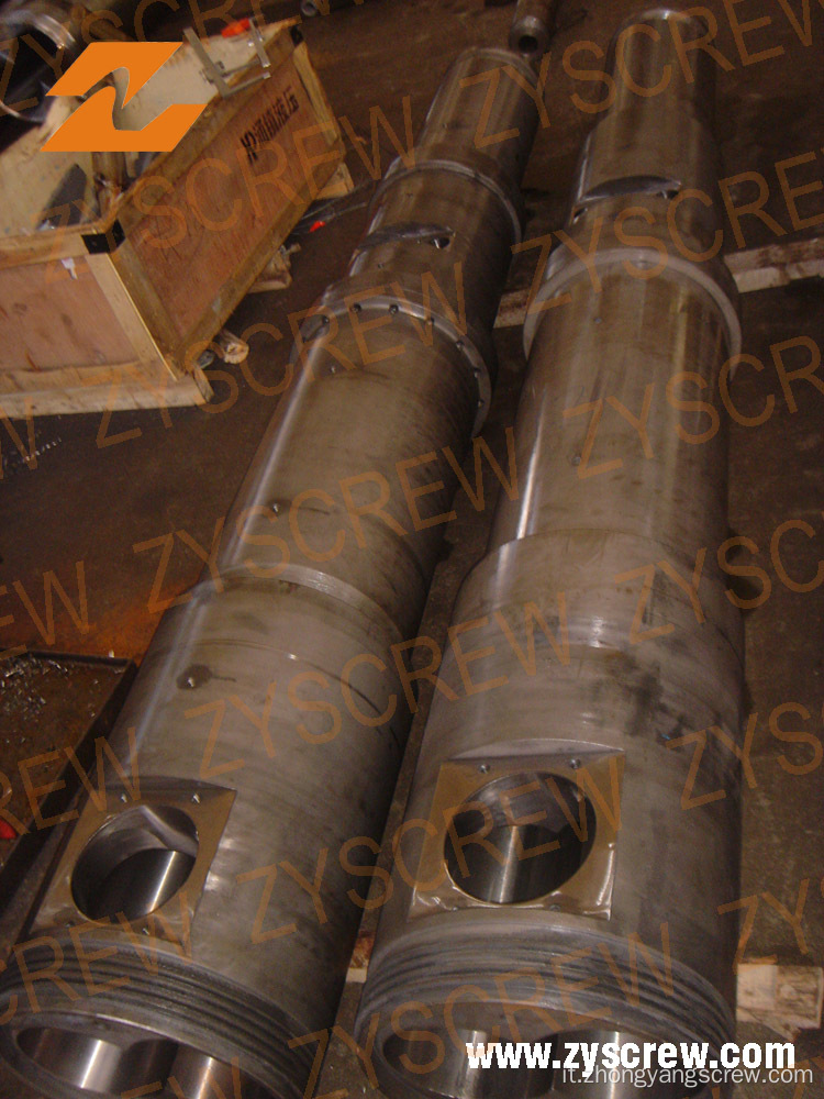 Macchinario plastica Bimetallico conico Twin Screw Barrel Zyt385