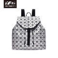 Mochila lingge geométrica moda holograma mochila cuero