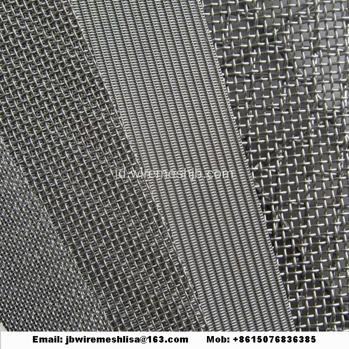 304/316 Kain Tenun Stainless Steel Wire Mesh