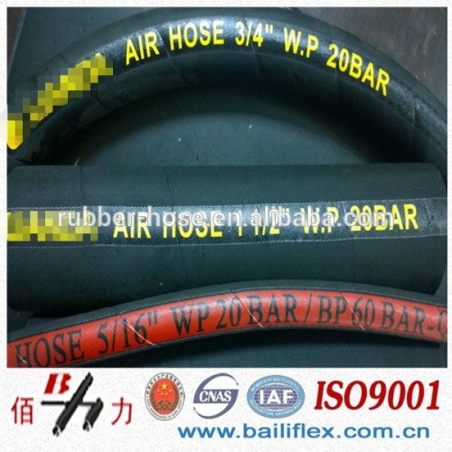 compressor rubber air hose with blue color smooth surface