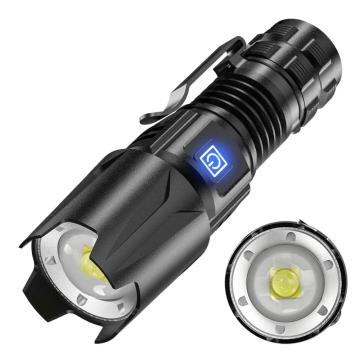 New XHP50 High-Power Tactical Flashlight: Stepless Dimming & Portable Design with Pen Clip