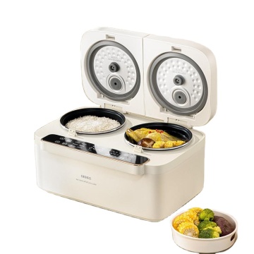 Customized 4L White Dual-Gallon Non-Stick Rice Cooker & Multipurpose Kitchen Appliance