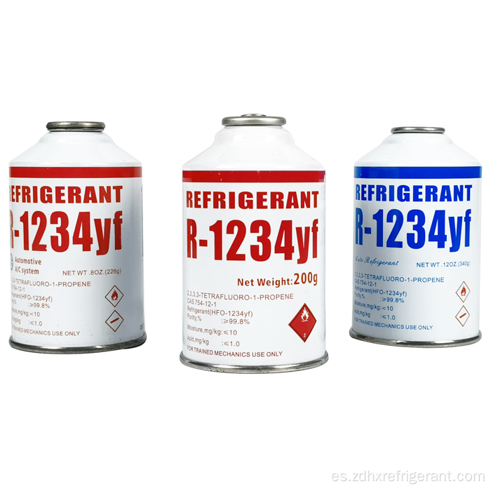 R1234YF Gas refrigerante 2,3,3,3 tetrafluoropropileno