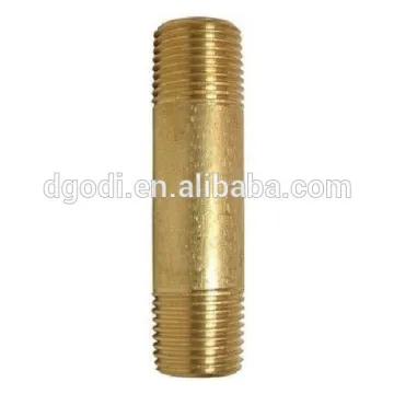 Custom high precision brass thread tube brass pipe extension nipple fitting