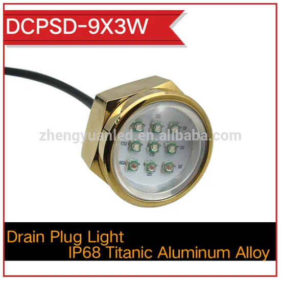 2016 Deluxe CE Approved drain plug light led underwater boat lights