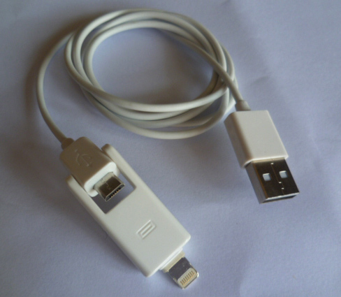 USB Cable for iPhone 2 in 1 for iPhone5+Micro (KW01975)