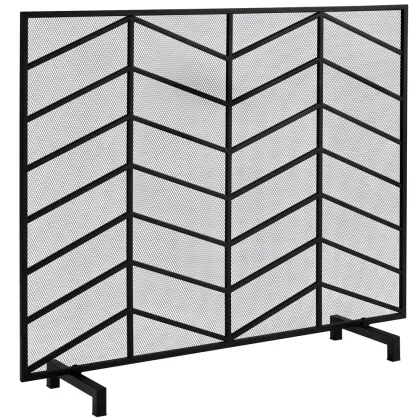 Steel Wood Burning Fireplace Accessories Fireplace Screens Guard Fence For Flame Prevention