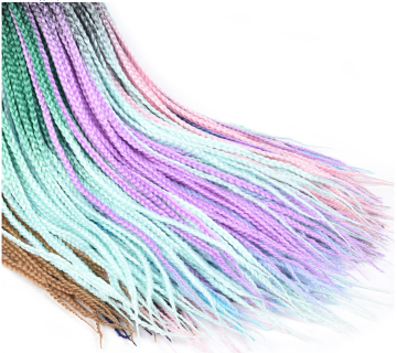 Box Braid Crochet Hair 24" Ombre Synthetic Braiding Hair Extensions for Women Crochet Braids