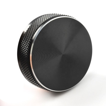 Black Anodized Aluminum Small Amplifier Potentiometer Switch Knob 40x19mm