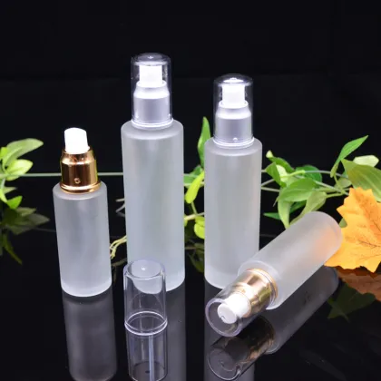 Wholesale Frosted Cosmetic Lotion Bottles - Clear Glass Lotion Containers