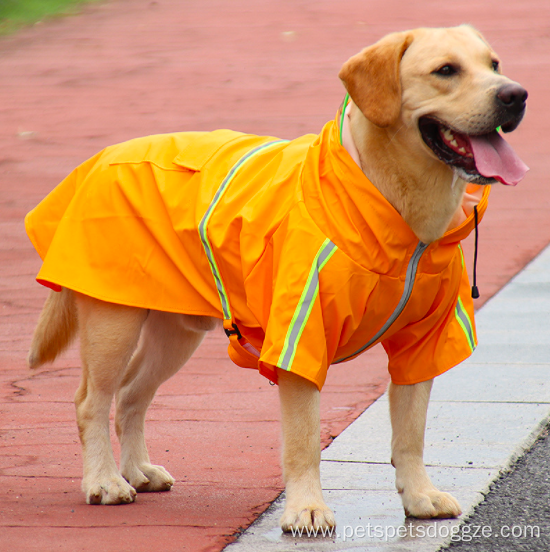 Raincoat Zipper Jumpsuit Hoodie Pet Dog Clothes Waterproof