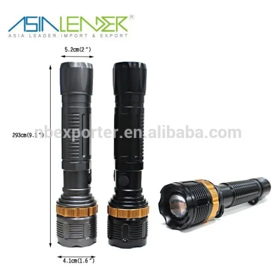 ABS Material LED Flashlight with Zoom In and Zoom Out