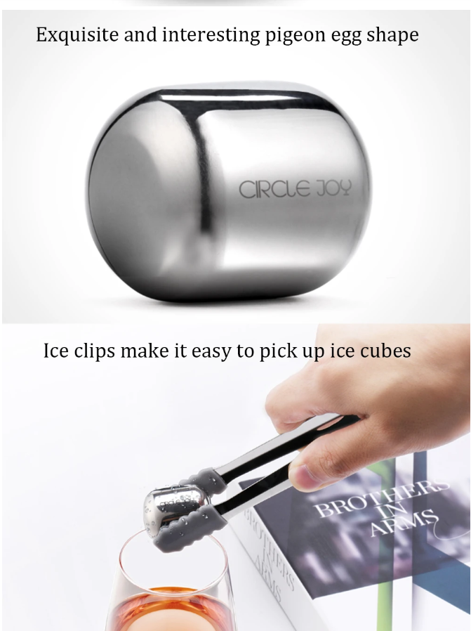 Circle Joy Stainless Stain Ice Cube