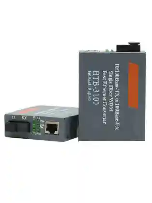 Gigabit Optical Converter SM Single Fiber 10/100/1000Mbps RJ45 Ethernet to Fiber Optic Media Converter